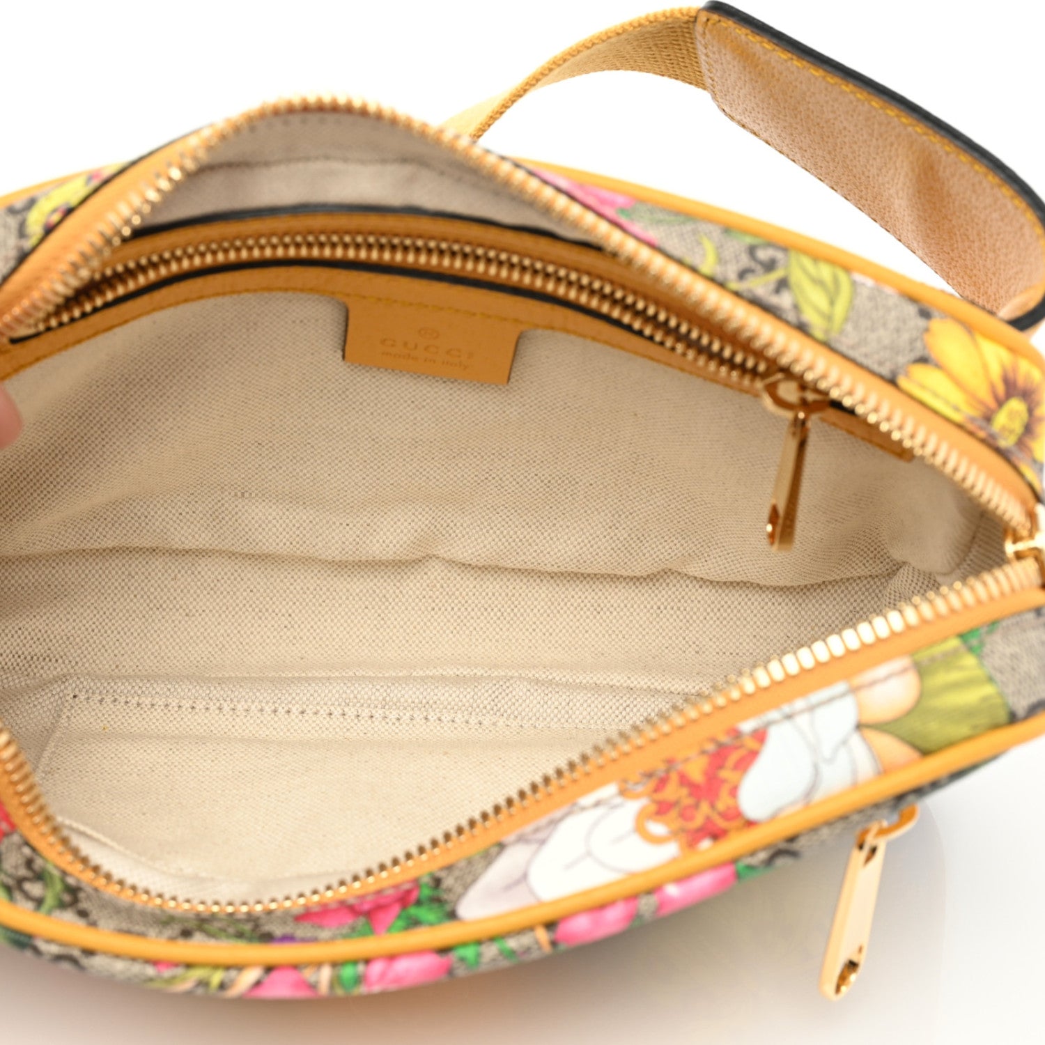 Gucci GG Supreme Monogram Flora Medium Ophidia Belt Bag Beige Multicolor Crop 5 of 8