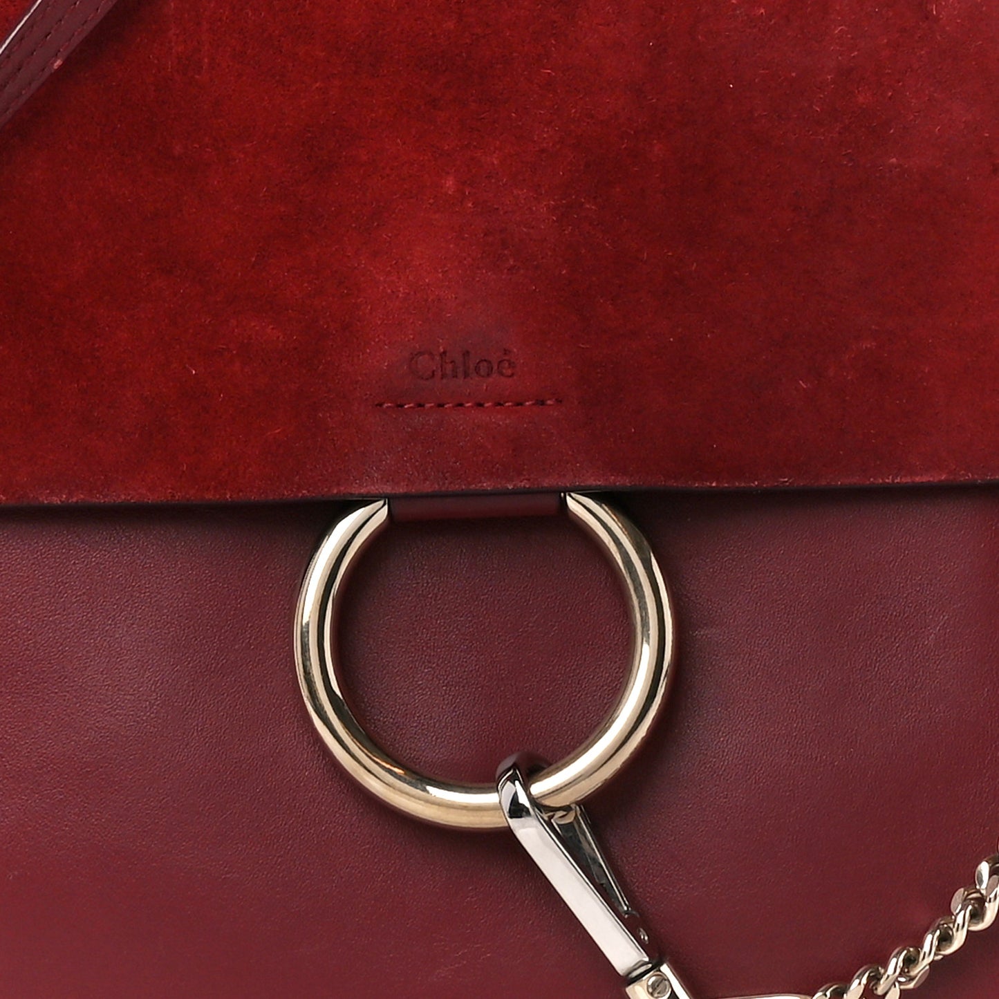 Calfskin Suede Medium Faye Shoulder Bag Plum Purple