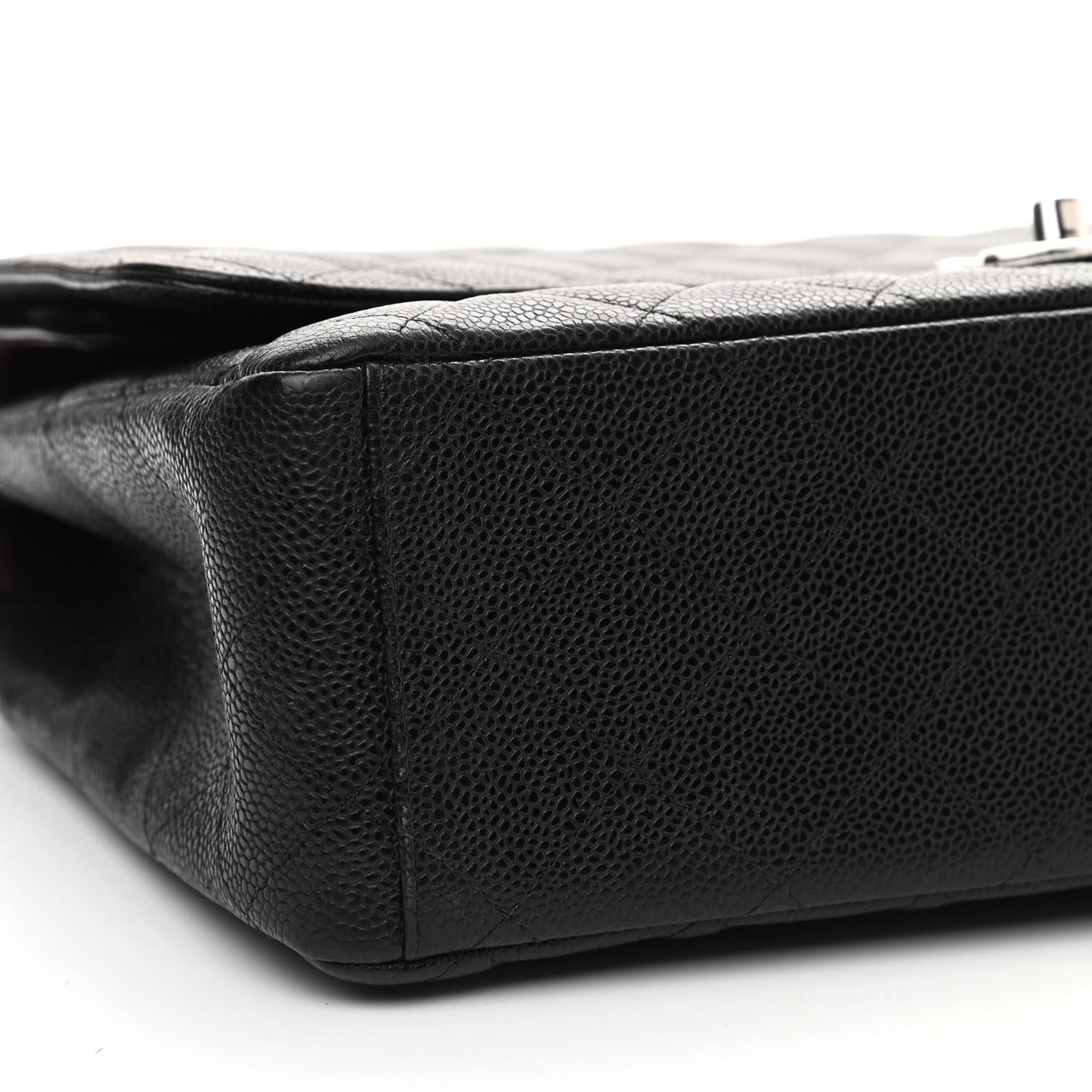 Caviar Quilted Maxi Double Flap Black