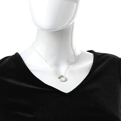 Tiffany Sterling Silver Slanted Heart Pendant Necklace 2 of 6