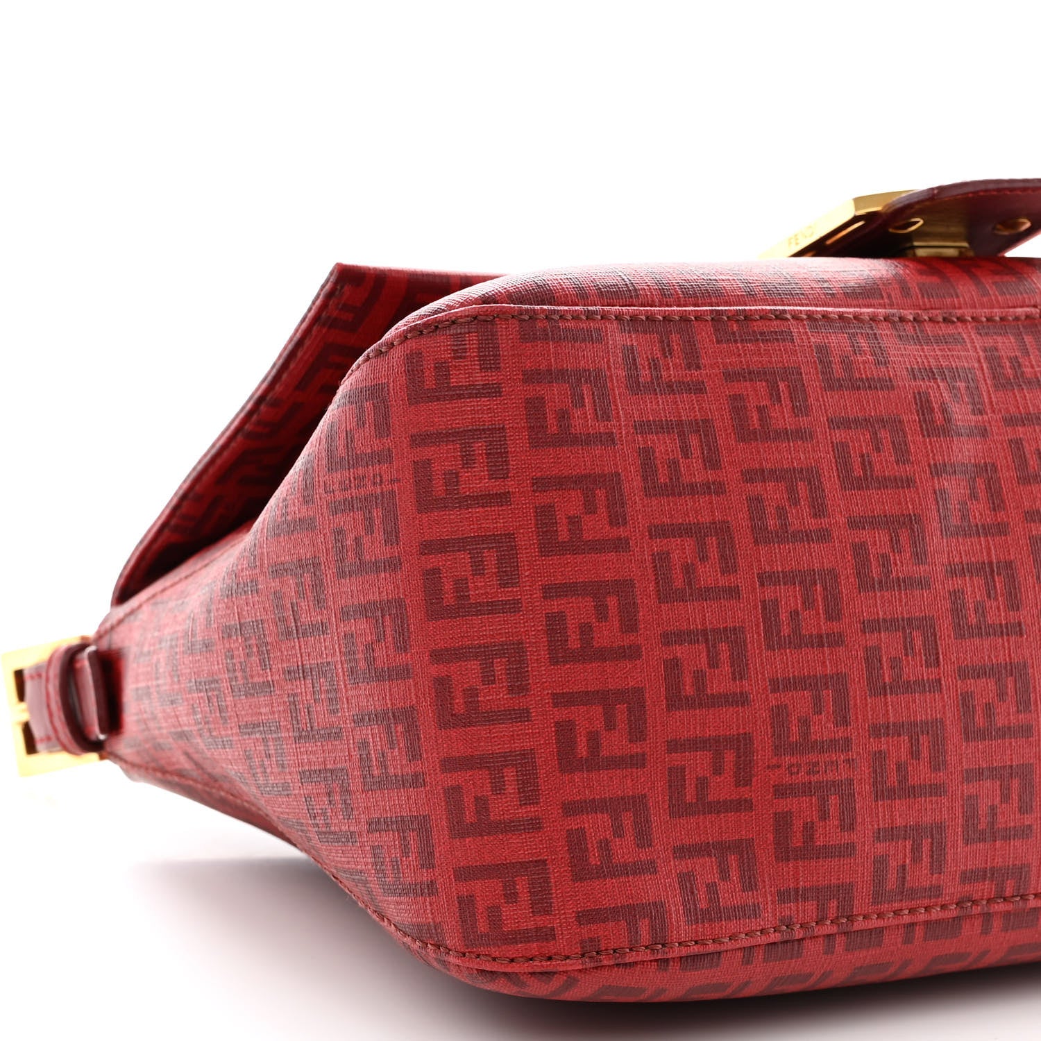 Fendi Zucchino Spalmati Vitello Mama Baguette Bordeaux Rubino 9 of 14