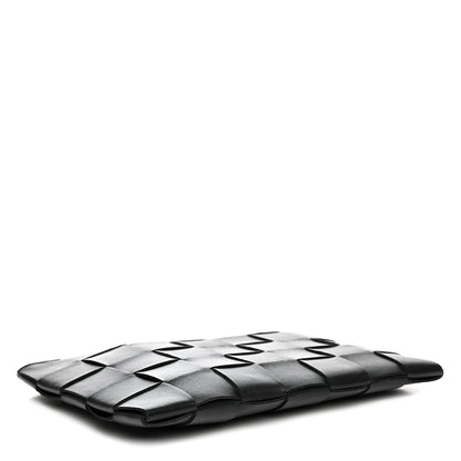 Bottega Veneta Nappa Maxi Intrecciato Medium Cassette Flat Zip Pouch Black 4 of 6