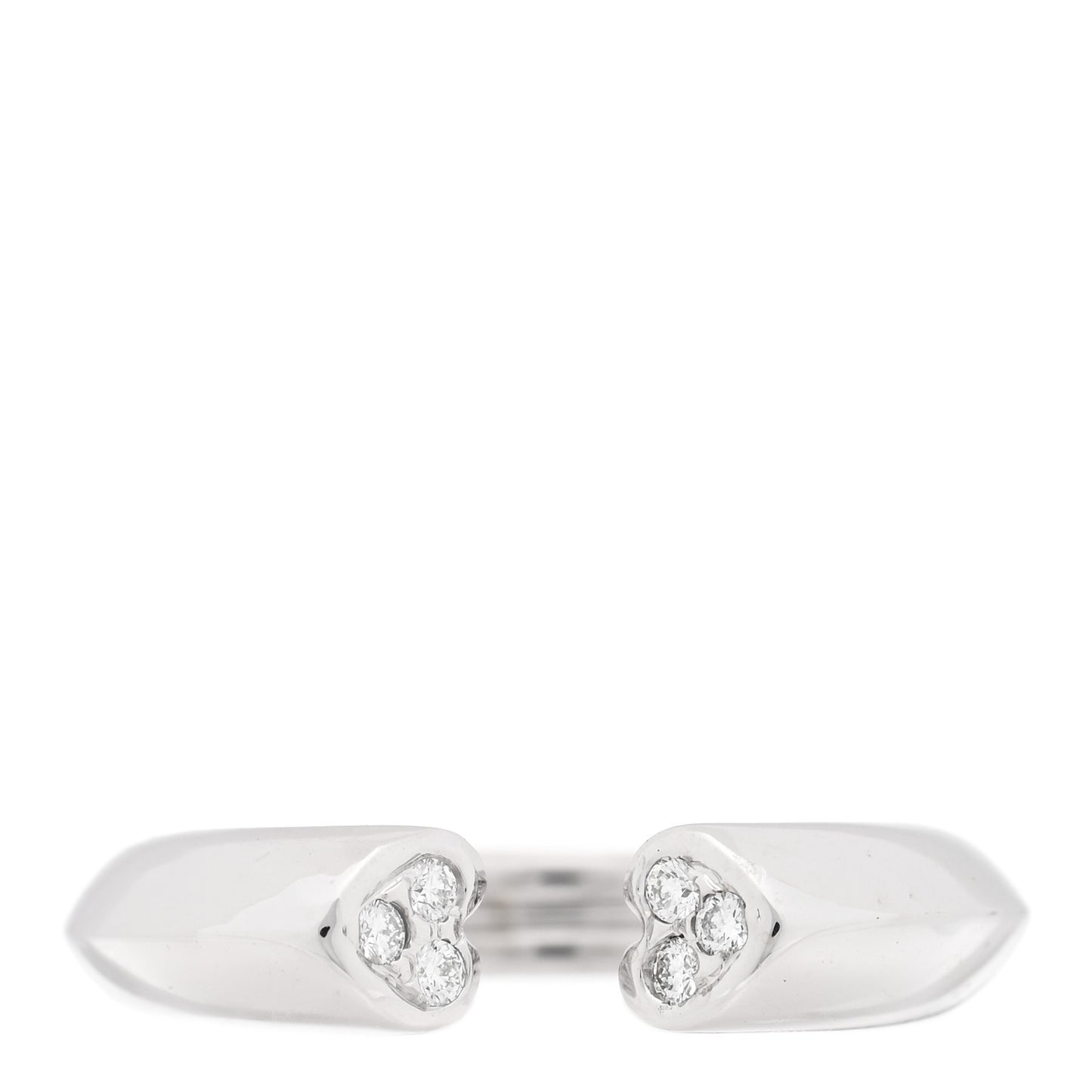 18K White Gold Diamond Paloma Picasso Tenderness Heart Ring 52 6