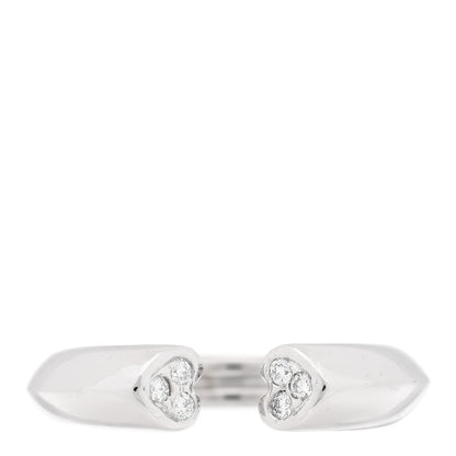 Tiffany 18K White Gold Diamond Paloma Picasso Tenderness Heart Ring 52 6 1 of 4