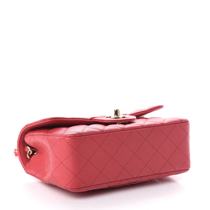 Chanel Caviar Quilted Mini Rectangular Flap Dark Pink 3 of 8