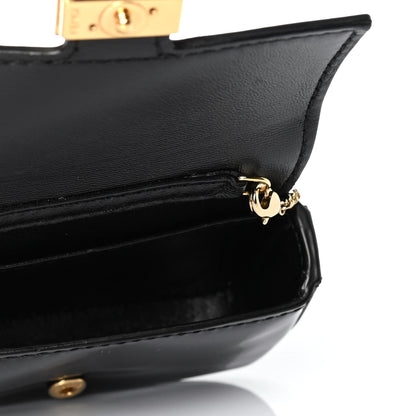 Fendi Vitello Vernice Mou Nano Baguette Belt Charm Black 4 of 4