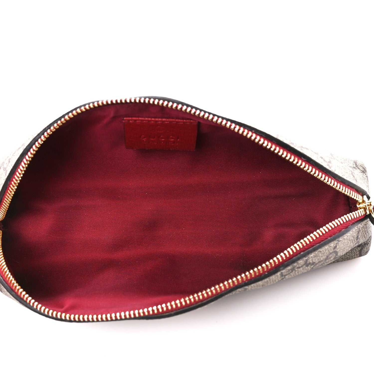 Gucci GG Supreme Monogram Cat Pencil Case Beige Ebony 5 of 10