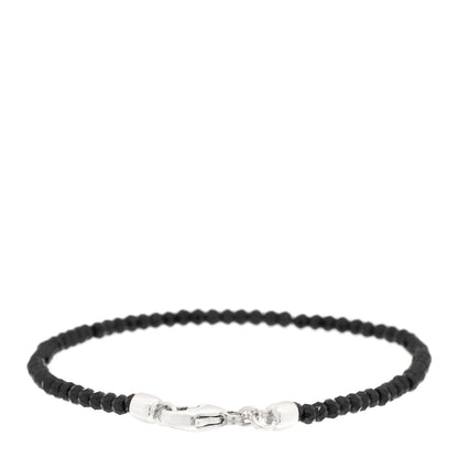 Tiffany Sterling Silver Black Spinel Ziegfeld Bead Bracelet 2 of 3