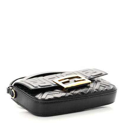 Fendi Nappa FF 1974 Embossed Phone Baguette Black 4 of 9