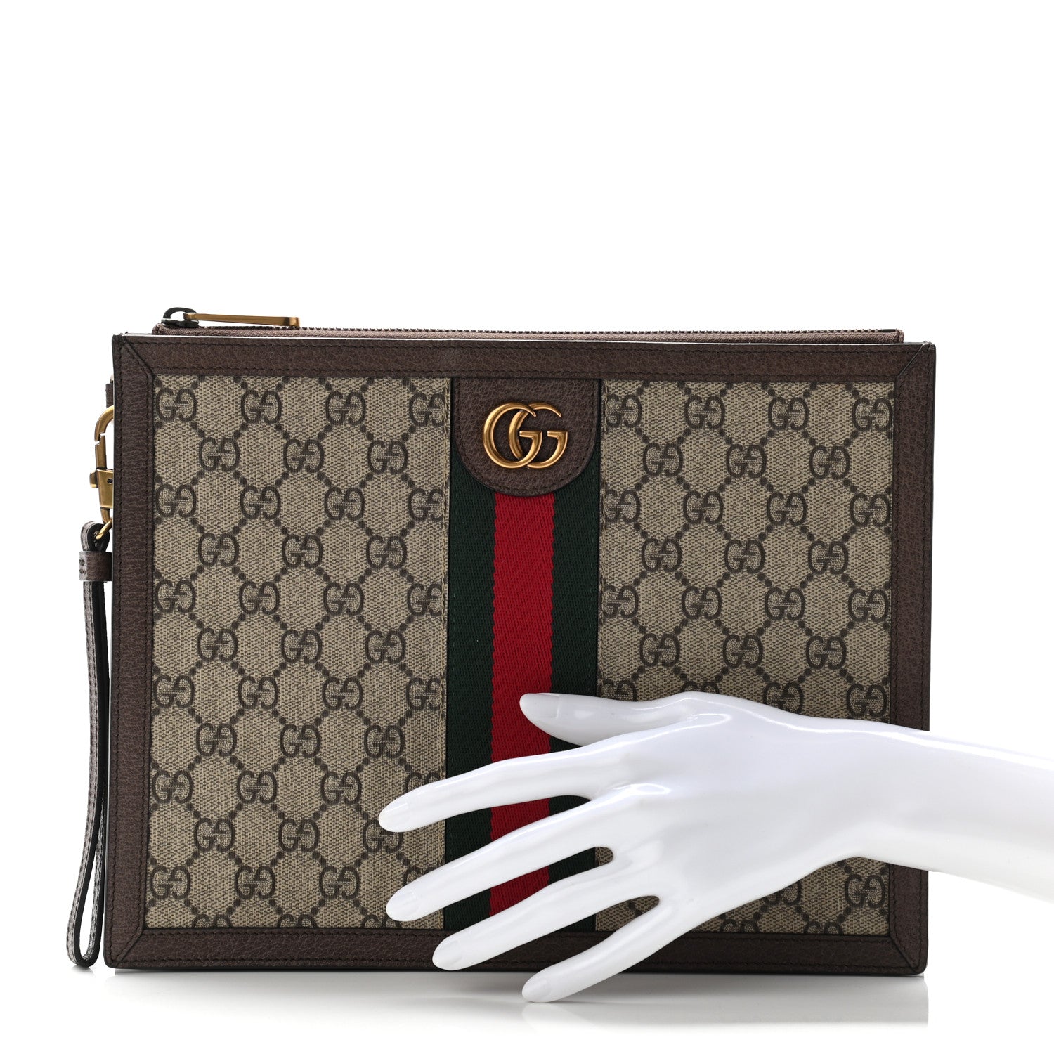 Gucci X DISNEY GG Supreme Monogram Web Three Little Pigs Ophidia Documents Holder Beige New Acero 2 of 9