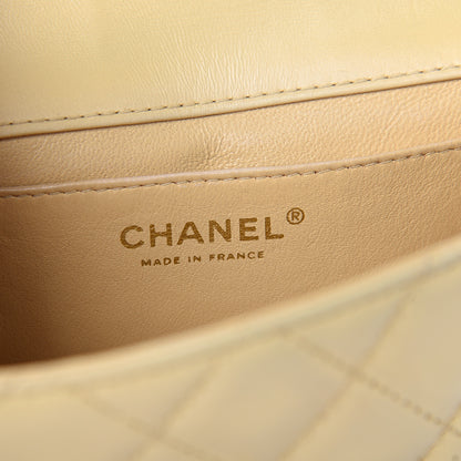 Chanel Lambskin Quilted Mini Rectangular Flap Beige 5 of 9