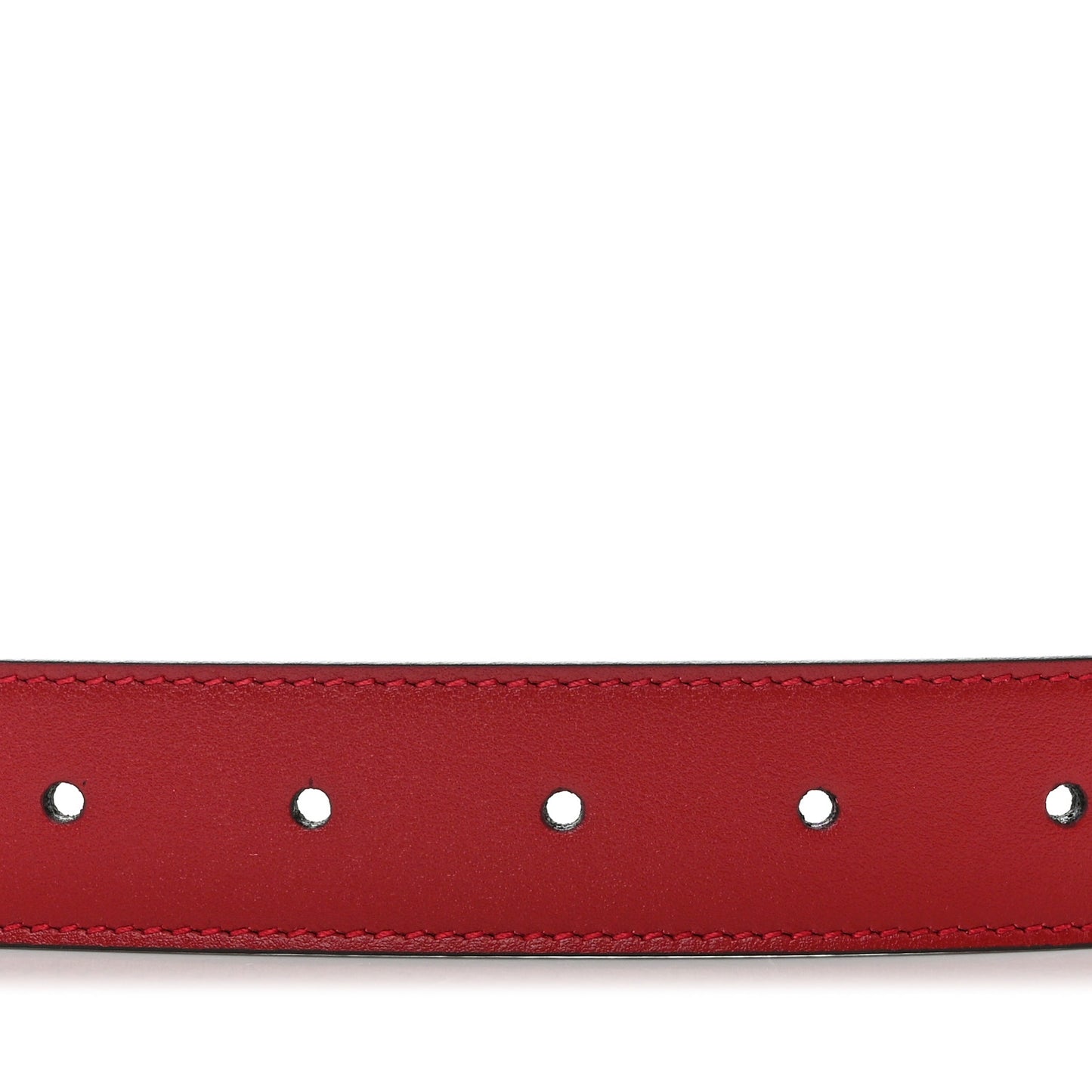 Plutone Calfskin Double G 30mm Belt 80 32 Rosso