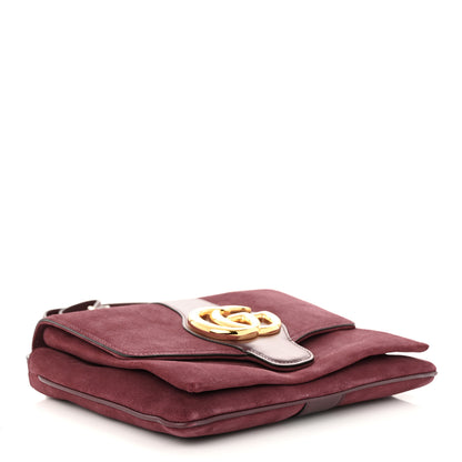 Gucci Suede Medium Arli Flap Shoulder Bag Vintage Bordeaux 4 of 11