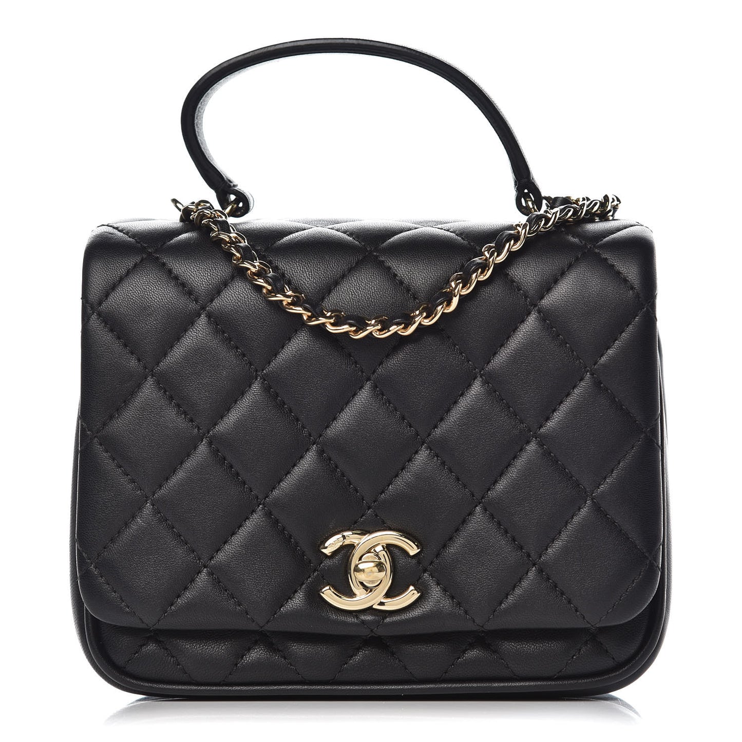 Lambskin Quilted Mini Citizen Chic Flap Black