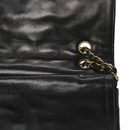 Chanel Lambskin Quilted Medium Double Flap Bag Black 13 of 19