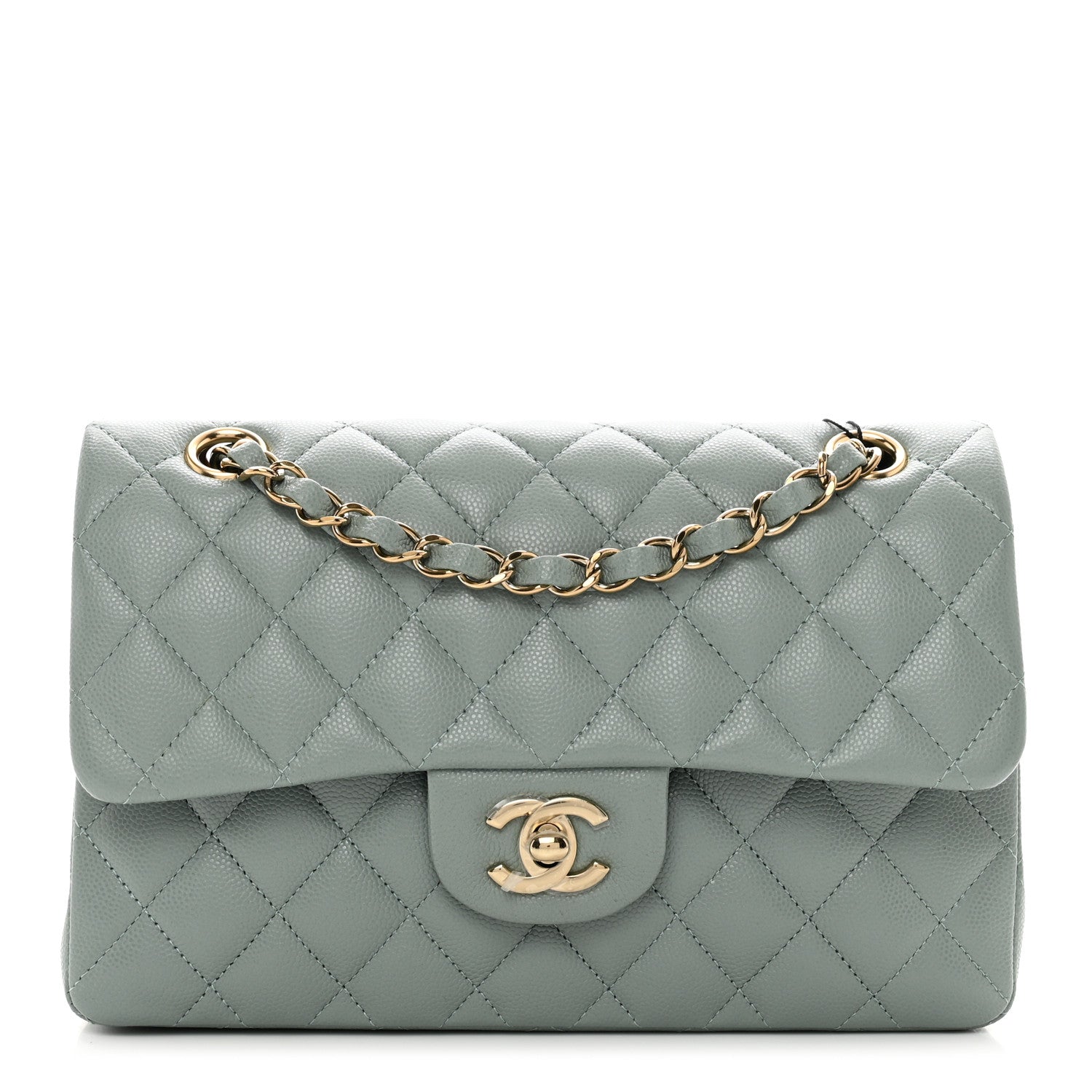 Chanel Caviar Quilted Small Double Flap Grey 1 of 10
