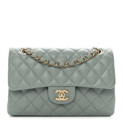 Chanel Caviar Quilted Small Double Flap Grey 1 of 10