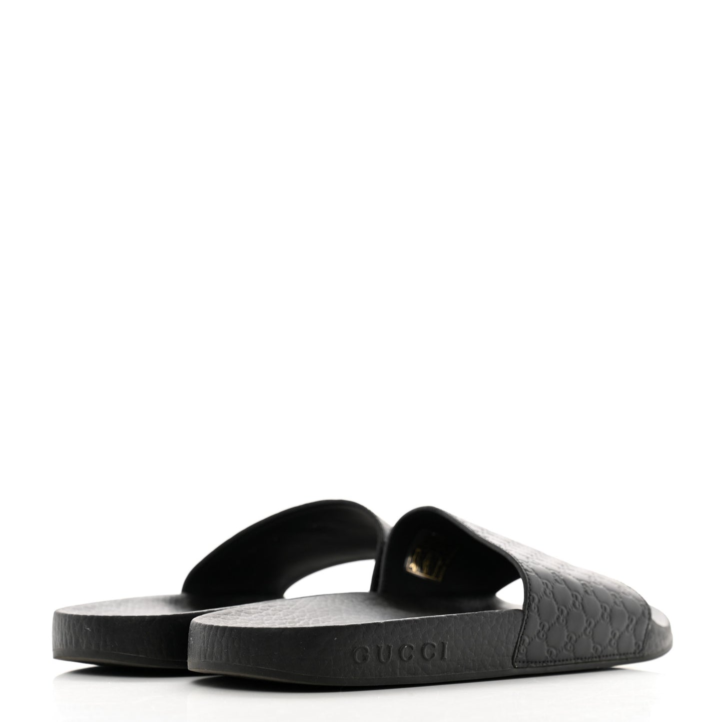 Microguccissima Slide Sandals 36 Black
