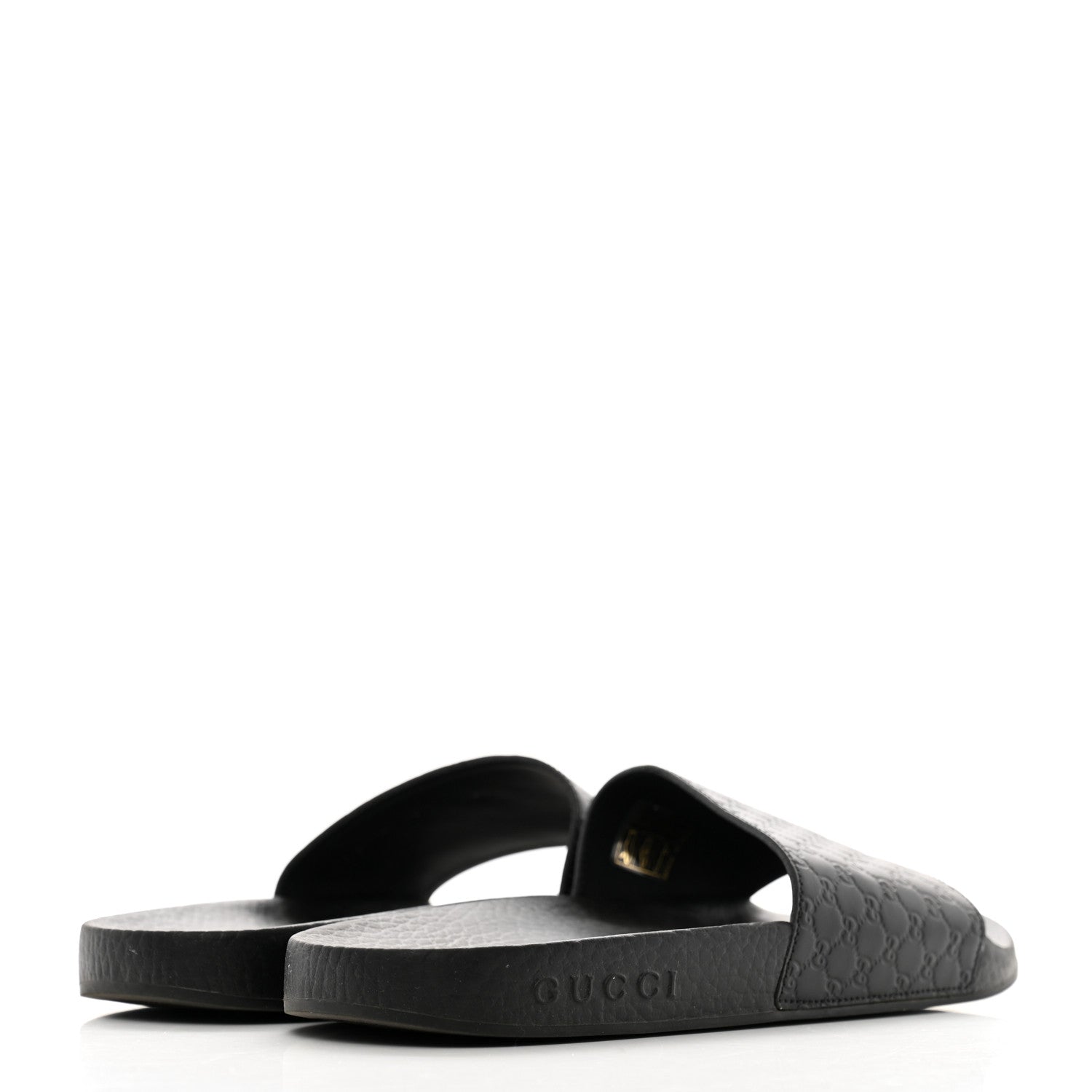 Gucci Microguccissima Slide Sandals 36 Black 5 of 10