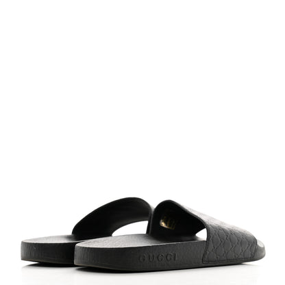 Gucci Microguccissima Slide Sandals 36 Black 5 of 10