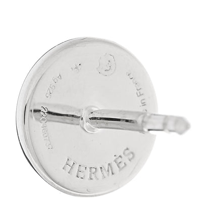 Hermes Sterling Silver TPM Ex-Libris Earrings 5 of 6