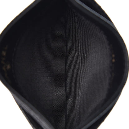 Chanel Calfskin Camellia Embossed Quilted Card Holder Black 5 of 9