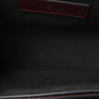 Givenchy Crinkled Patent Deerskin Suede Small GV3 Shoulder Bag Aubergine Graphite 5 of 8