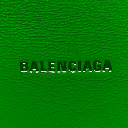 Balenciaga Shiny Calfskin Strass Crocodile Embossed Hourglass Top Handle Bag XS Fluo Green 6 of 13