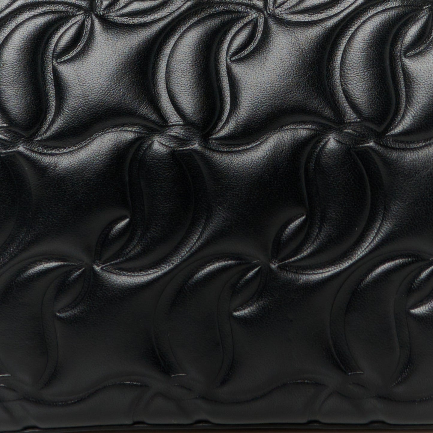 Calfskin Embossed Loubila Shoulder Bag Black