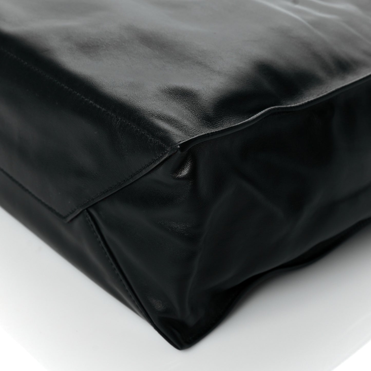 Soft Calfskin Tote Black Rubino