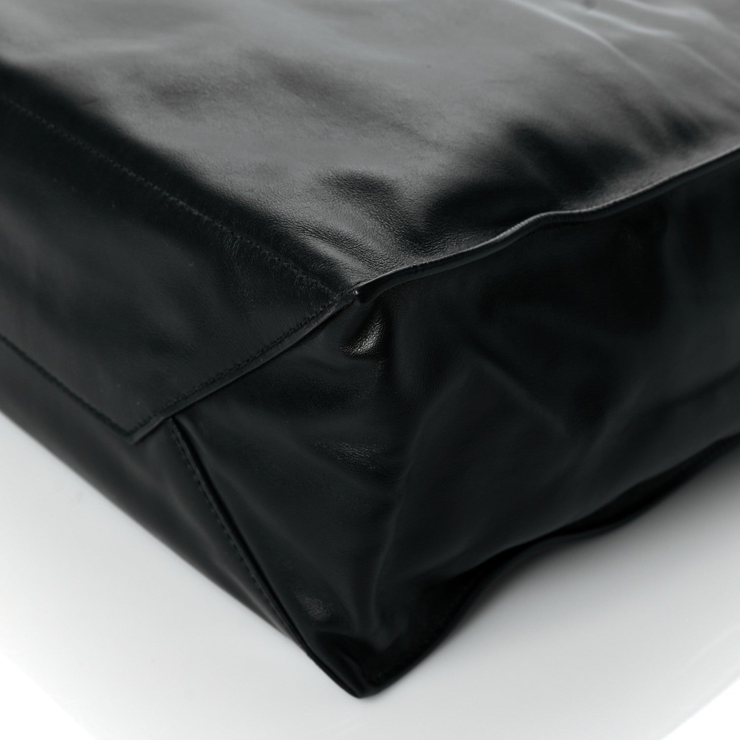 Prada Soft Calfskin Tote Black Rubino 11 of 11