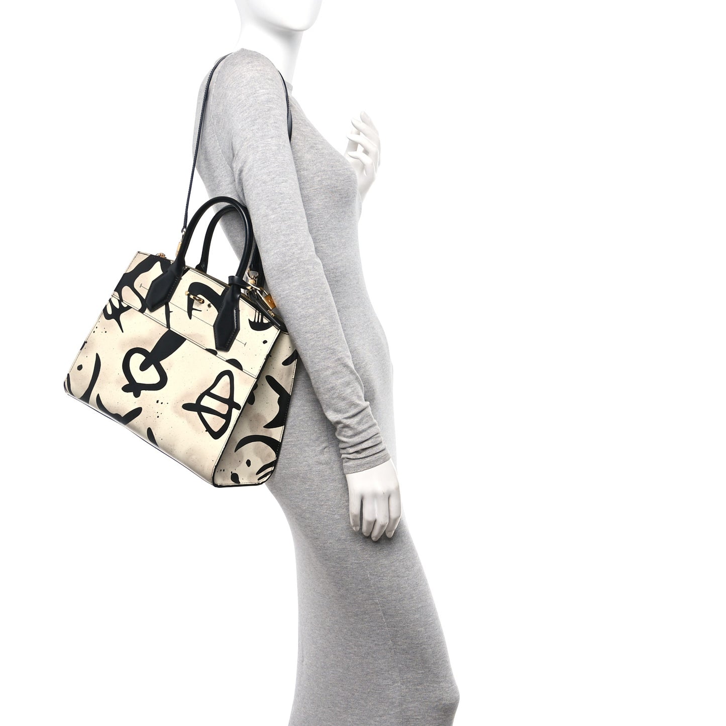 Calfskin Tribal City Steamer MM White Black