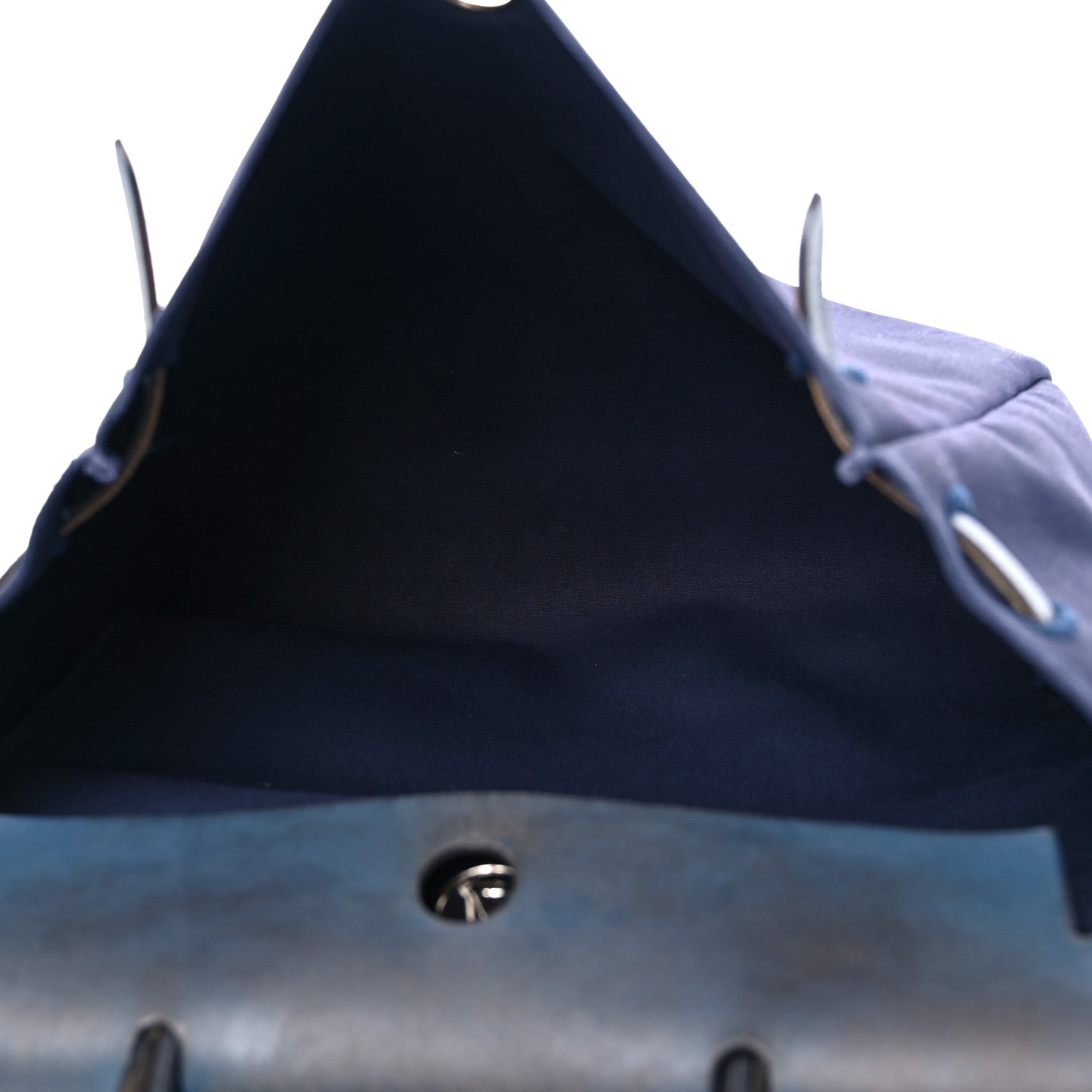 Hermes Toile Vache Calfskin Herbag 39 MM Navy 6 of 20