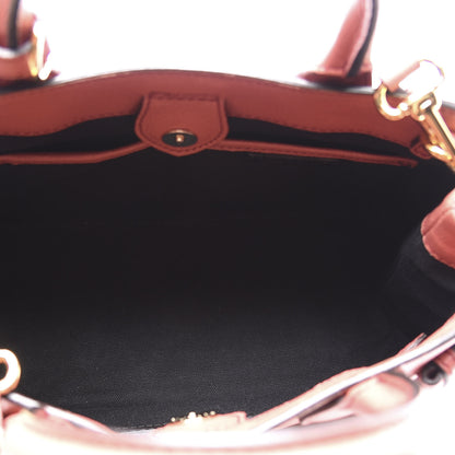 Burberry Grainy Calfskin House Check Small Banner Tote Cinnamon Red 4 of 10