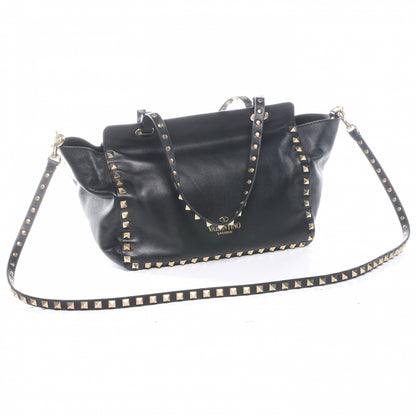 Valentino Garavani Vitello Small Rockstud Tote Black 3 of 6