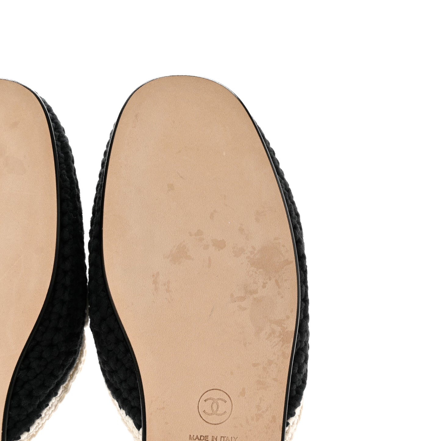 Crochet CC Mules 38.5 Black Ivory