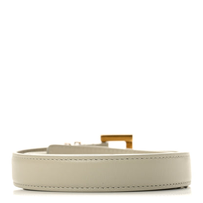 Saint Laurent Smooth Calfskin Monogram Square Buckle Belt 75 30 Crema Soft 2 of 7