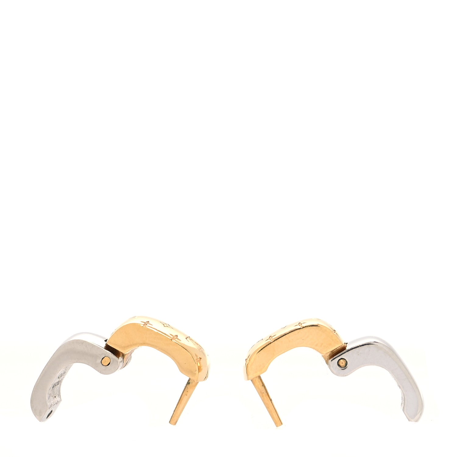 Louis Vuitton Nanogram Earrings Gold 3 of 5