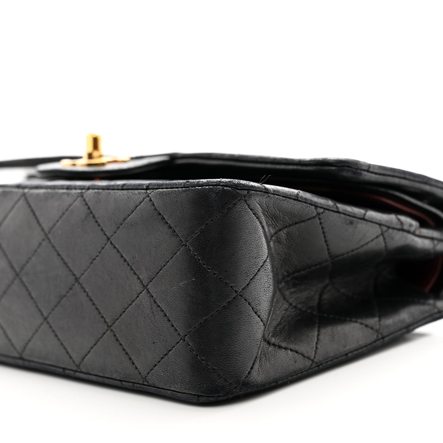 Chanel Lambskin Quilted Medium Double Flap Black 10 of 15