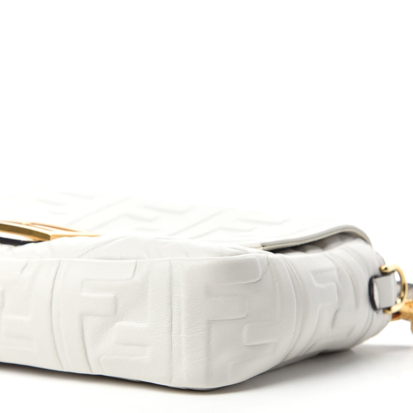 Nappa FF 1974 Embossed Baguette White