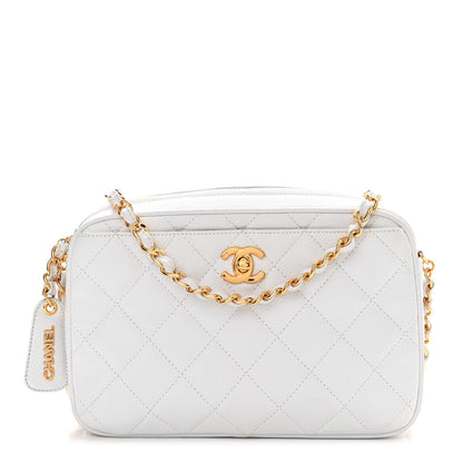 Chanel Caviar Quilted Camera Case White 1 of 15