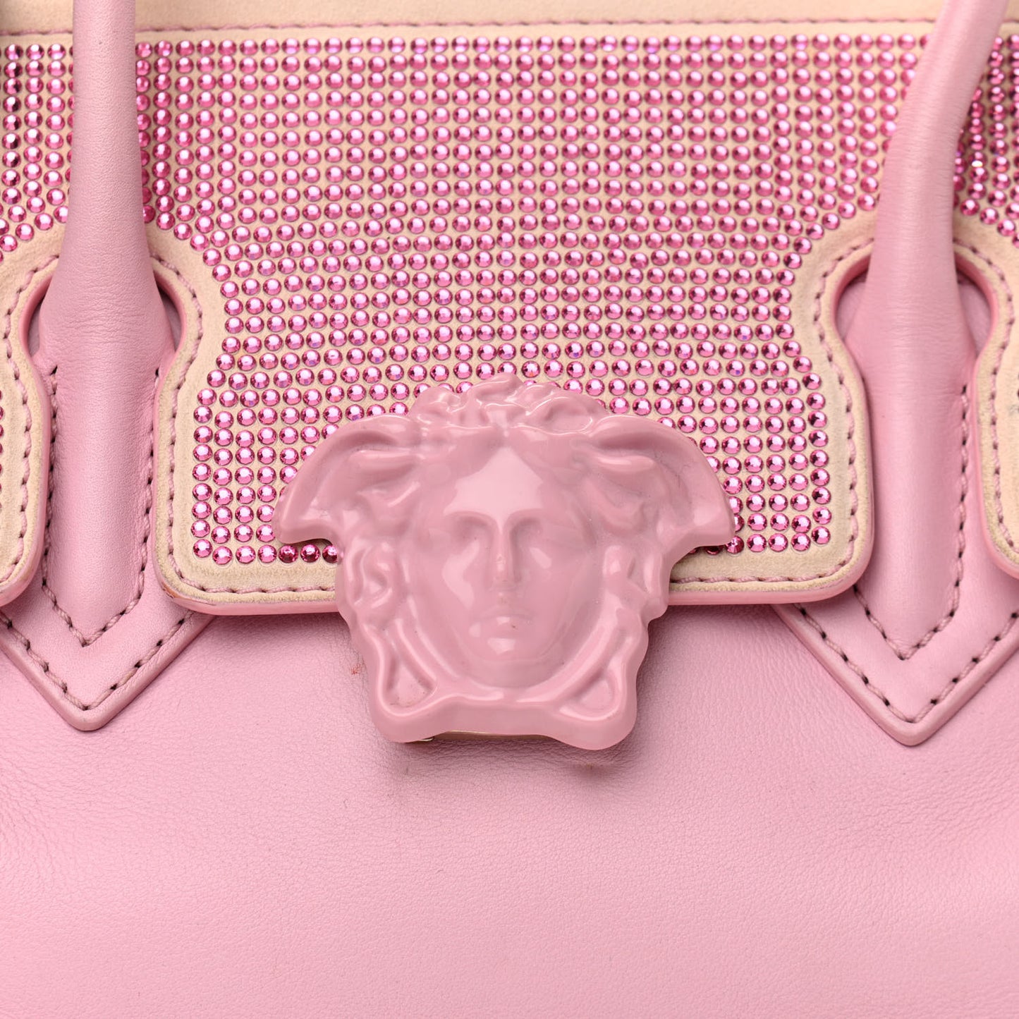 Calfskin Crystal Medium Baroque Palazzo Empire Bag Pink