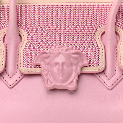 Versace Calfskin Crystal Medium Baroque Palazzo Empire Bag Pink 8 of 19