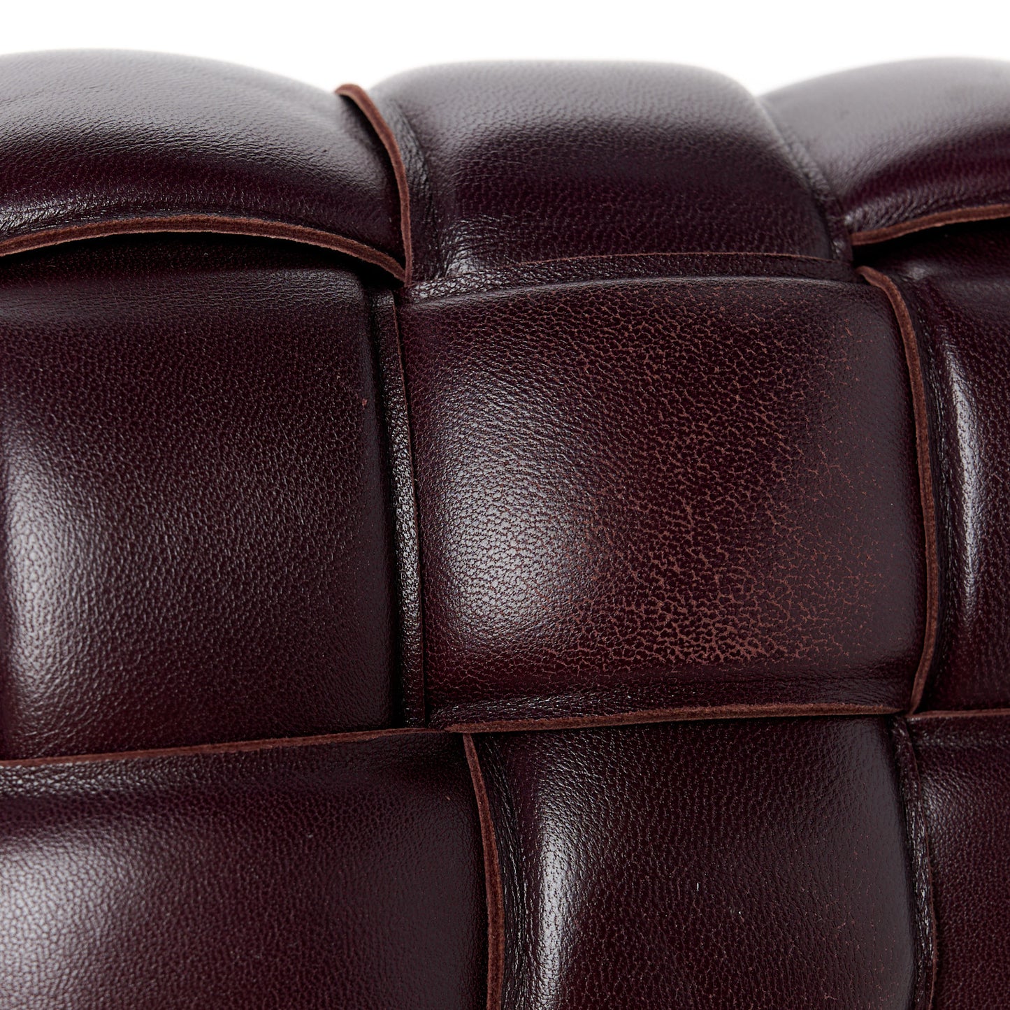 Nappa Maxi Intreccio Padded Cassette Crossbody Bag Grape