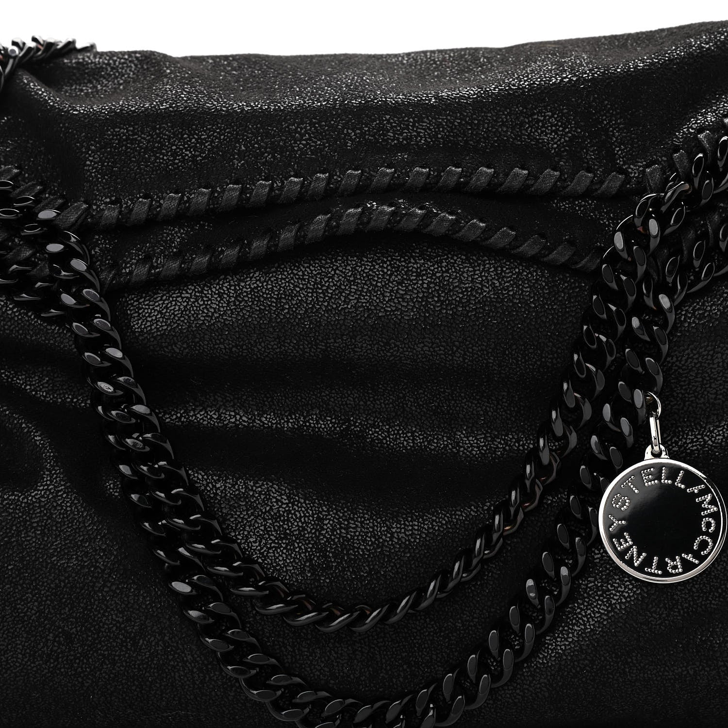 Stella McCartney Shaggy Deer Falabella Fold Over Tote Black 7 of 9
