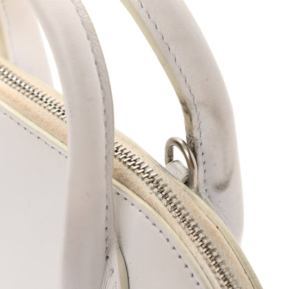 Balenciaga Calfskin Gothic Logo XXS Ville Top Handle Bag White 11 of 13
