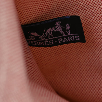 Hermes Canvas Herline GM Tote Red 7 of 10