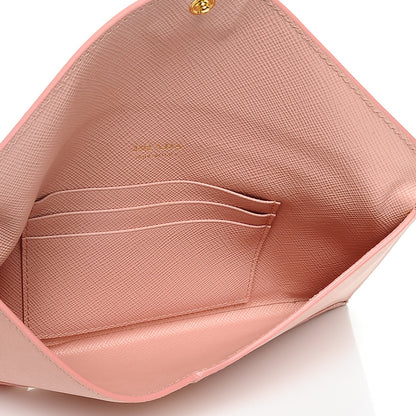 Prada Saffiano Metal Envelope Wallet Orchidea 5 of 6