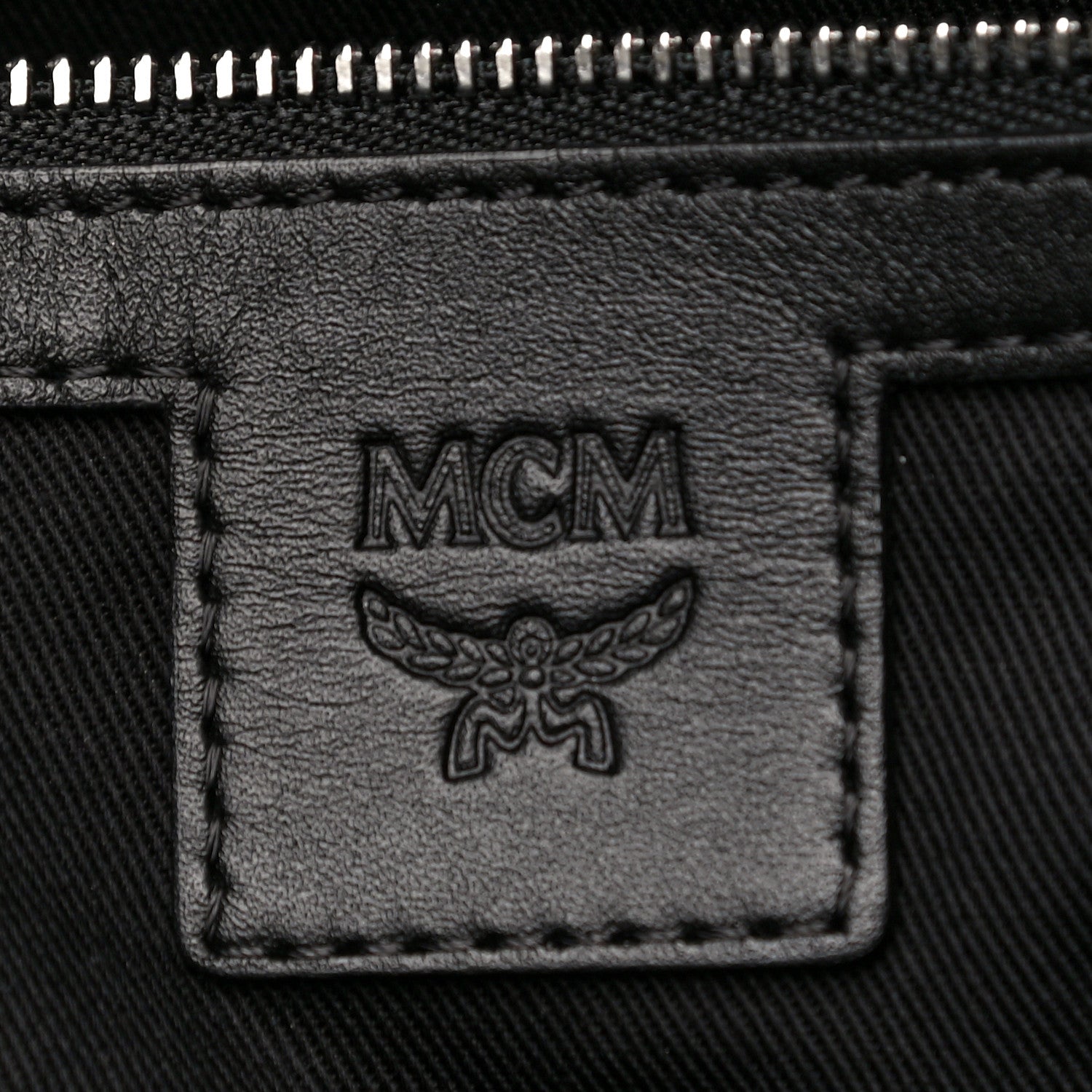 MCM Gradation Visetos Medium Anya Shopper Tote Black 6 of 9