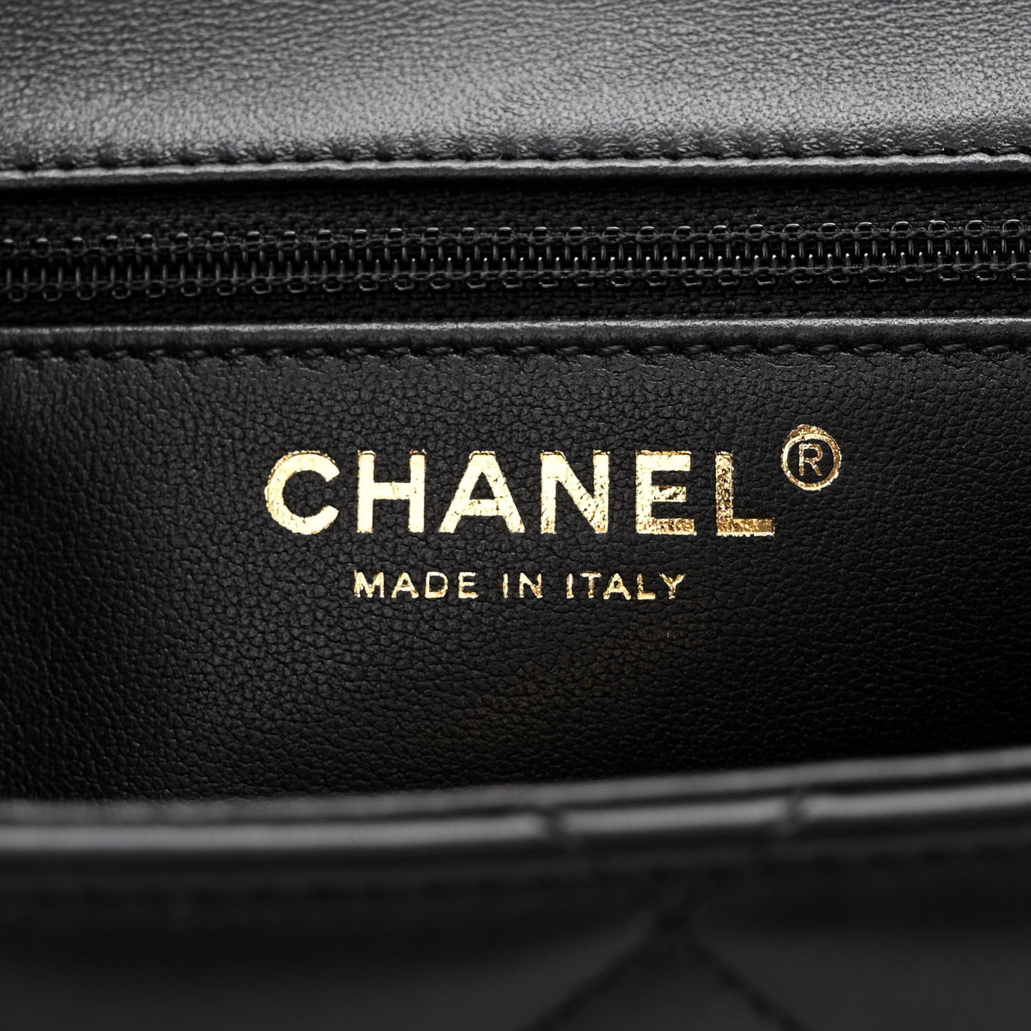 Lambskin Quilted Pearl CC Flap Clutch Black